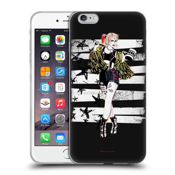 Head Case Designs Officially Licensed Birds of Prey DC Comics Harley Quinn Art Strut Soft Gel Case Compatible with Apple iPhone 6 Plus / iPhone 6s Plus