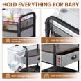 thumbnail image 2 of Carrito de Almacenamiento Rodante Orzbow Baby Caddy con Cajón Gris de 4 Niveles, 2 of 7