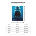 thumbnail image 5 of Fuzoiu Open-Mouthed Shark Print Flannel Throw Blanket,Light Weight Warm Decorative,Throw Blanket Cover for Sofa, Couch, Bedroom,Travel-50"x40", 5 of 6