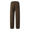 thumbnail image 4 of Corduroy Pants Men Brown Mens Corduroy Dress Pants Classic Fit Pants 30"/32"/34" Vintage Stretch Work Casual Business Trousers, 4 of 6