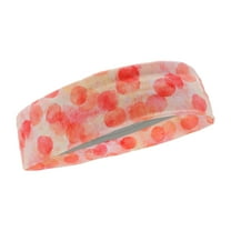 Unique Bargains 1 Pc Breathable Headband Printed Sweat Headband for Sport Pink