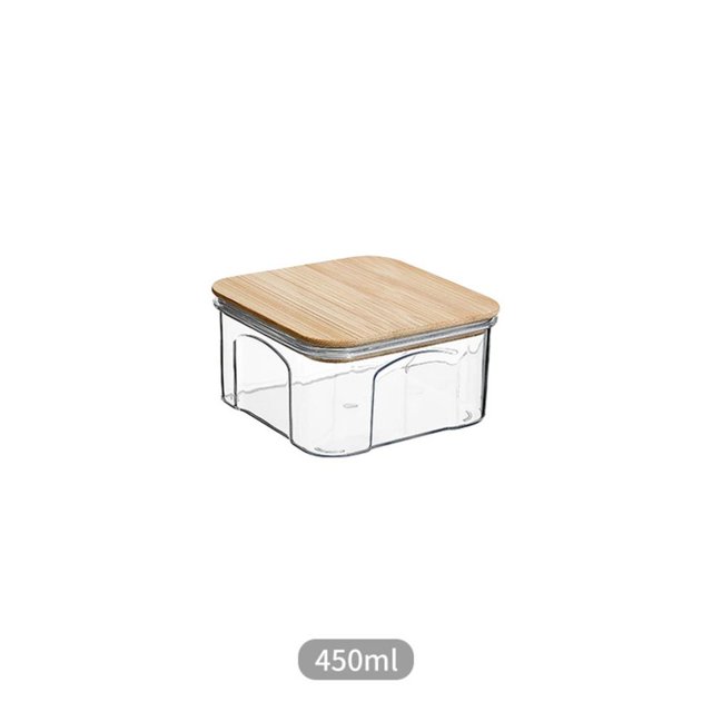 Food Storage Containers, Small Storage Containers, Bambooss Covered Five Grain and Miscellaneous Grain Sealed Container Plastic Transparent Storage Tank, Plastic Storage Containers