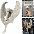 thumbnail image 5 of Adornos de ángel para jardín Escultura de ángel Decoración de ángel Estatua de jardín 3D de ángel alado Adornos artísticos de hada sentada Escultura de hada sentada, 5 of 5