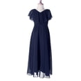 thumbnail image 3 of iiniim Kids Flower Girls Flutter Sleeve Chiffon Dress V Neck Long Wedding Communion Dresses, 3 of 7