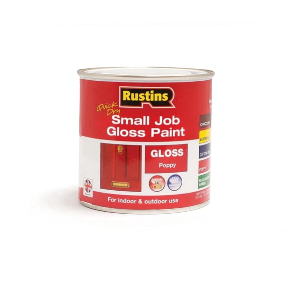 Rustins Quick Dry Small Job Paint Gloss Poppy 250ml