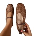 thumbnail image 2 of Willtoo Woven Mesh Ballet Flats for Women with Metal Buckle Strap Ballerina Flat Shoes Comfortable Round Toe Mary Jane Flat, 2 of 6
