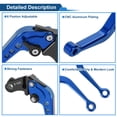 thumbnail image 4 of Palancas de freno y embrague largas únicas para Honda CB919 2002-2007, palanca de freno ajustable en 6 posiciones, aleación de aluminio azul, 1 par, 4 of 6