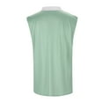 thumbnail image 4 of Bibifish Mens Polo Shirts White Collar Zip Front Sleeveless Cut Shirts Mens Spring Summer Light Daily Wear Tops, 4 of 8