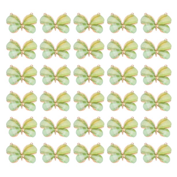 Accesorio De Uñas De Metal, Dibujos Animados Lindos Y Livianos Mano De Obra Exquisita Apliques De Diamantes De Imitación A La Moda Para Decoración De Uñas Octpeak 2.2x2.8mm/ 0.1x0.1in Mariposa Verde Oscuro