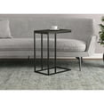 thumbnail image 4 of Bebelelo Table d'Appoint en Forme de C 20" avec Plateau Gris Foncé et Base en Métal Noir, 4 of 5