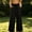 Black plus size wide leg pants a1, variant on Women Plus Size Wide Leg Elastic Waist Trousers Floral Casual Boho Long Pants with Pockets Beach Lounge Party Palazzo Trousers Summer Clothes, Blue 2XL