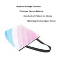 thumbnail image 3 of FORMRS Womens Canvas Tote Bag with Zipper Inner Pocket Shoulder Handbag, Pink Gradient, 3 of 7