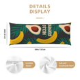thumbnail image 3 of Balery Banana And Avocado Funda Protectora para Almohada Corporal de Algodón Hipoalergénico con Cierre(55 x 21 pulgadas), Almohadas No Incluidas, 3 of 7