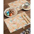 thumbnail image 2 of Easter Placemats Set of 4, Rabbit Bunny Placemat for Dining Table Decorations, Flowers Easter Eggs Place Mats, Spring Table Mats for Kitchen Dinner Seasonal Holiday Party Decor, 2 of 6