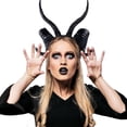 thumbnail image 2 of Diadema de cuernos de diablo negros de Halloween, cuernos para cosplay, diadema de cuernos para Halloween, accesorios de disfraz de cosplay, 2 of 5