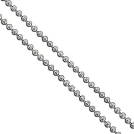 - Stainless Steel Military Ball Bead Chain 2mm Dog Tag Link Pallini Necklace 16