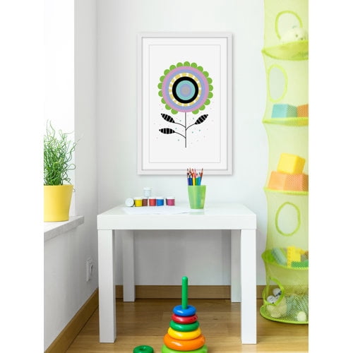 Marmont Hill "Circle Flower" by Katarina Snygg Framed Painting Print