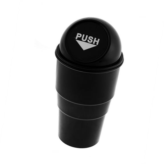 Unique Bargains Car Mini Trash Rubbish Bin Can Garbage Dust Case Holder Plastic Black