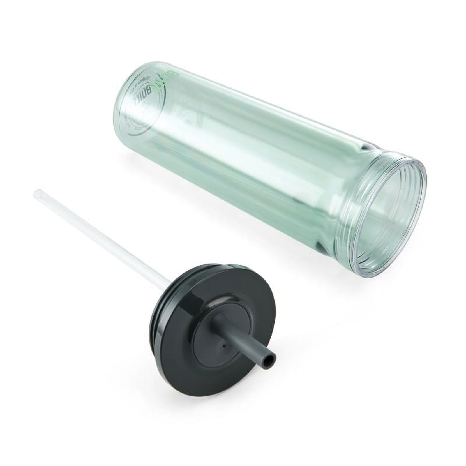 BUILT Torrent 24 oz Double-Wall Acrylic Tumbler Water Bottle with Straw, Mint
