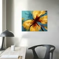 thumbnail image 4 of COMIO  Modern Canvas Flower Wall Art Abstract Gold Butterfly Blue Background Paintings on Canvas Still Life Artwork for Home Kitchen Living Room Bedroom Decorations Wall Decor, 4 of 5
