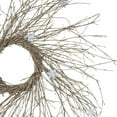thumbnail image 4 of Northlight Pre-lit Glittered Twig and Snowflake Christmas Wreath - 28" - Warm White LED Lights, 4 of 5