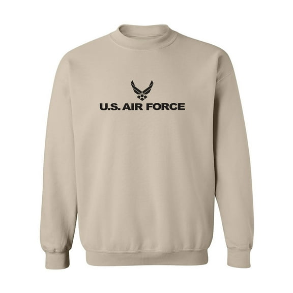 Air Force - Military Style Physical Training Crewneck Sweatshirt in Sand