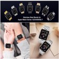 thumbnail image 2 of LGSY Metal Bands Compatible with Apple Watch Band 49mm Women Men Stainless Steel Strap for iWatch Ultra Rose Gold/White, 2 of 8
