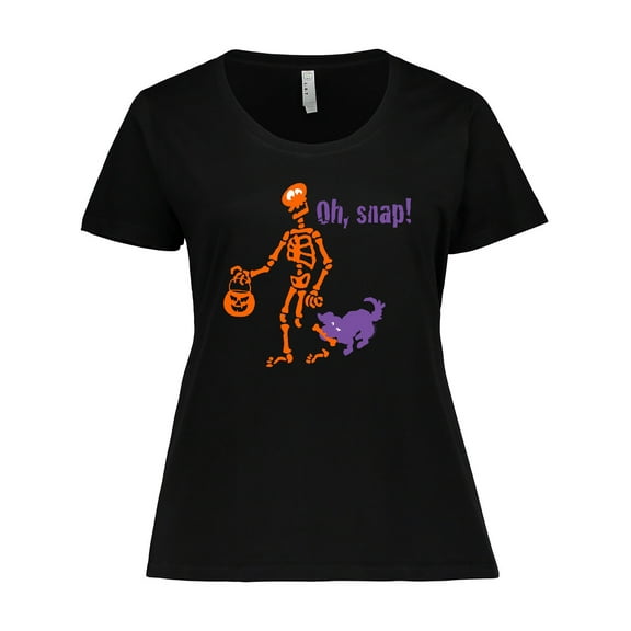 Inktastic Oh, Snap Skeleton Women's Plus Size T-Shirt