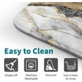 thumbnail image 5 of Marble Kitchen Mat 2 Pcs Anti Fatigue Black Gold Marble Kitchen Floor Mat Washable Water Absorbent Marble Look Kitchen Rugs for Bathroom Laundry Sink Kitchen Standing Mat, 5 of 6