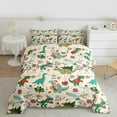 thumbnail image 2 of Castle Fairy Green Dinosaur 3-Piece Full Size Comforter Sets for Children,Merry Christmas Bedding Comforter Set,Kawaii Animal Lightweight Bedding Sets,Microfiber Children Bedroom Decor, 2 of 8