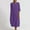 Purple, variant on Spring Tops for Women Plus Size Dresses for Women on Women's Fashion Round Neck Loose Short Sleeve Solid Mid-Calf Dress Long Dress Gifts for Women
