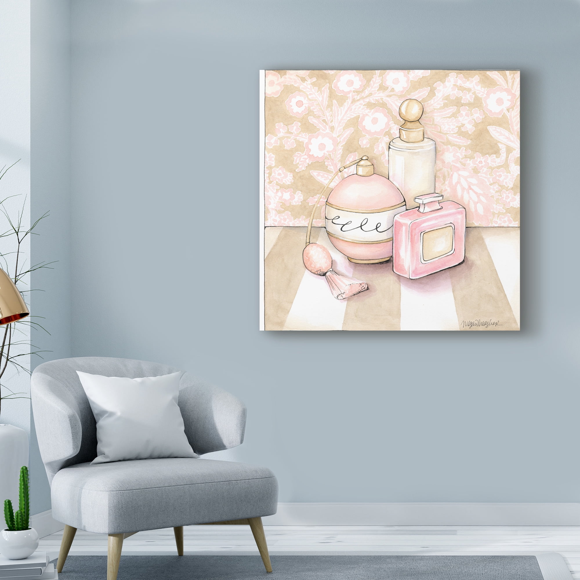 Trademark Fine Art 'Posh Powder Room III' Canvas Art by Megan Meagher