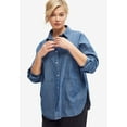 thumbnail image 5 of Ellos Women's Oversized Button-Front Denim Shirt, 5 of 5