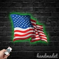 thumbnail image 2 of Handmadetneonsign Wavy Flag Metal Wall Art Light, USA Flag Metal Sign Wall Decor, American Flag Metal Decor, 2 of 5