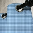 thumbnail image 4 of Ambesonne Checkered Grommet Curtain, Gingham Monochrome, 50" x 63", White Blue, 4 of 6