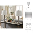 thumbnail image 5 of Metal Slim Cone Table Lamps for Home Decor - Decorative Light for Bedroom Nightstand, Living Room, and Bedside - Accent Lamp for Office and Study Room - Set of 2, 25", Silver & Metallic, 5 of 11