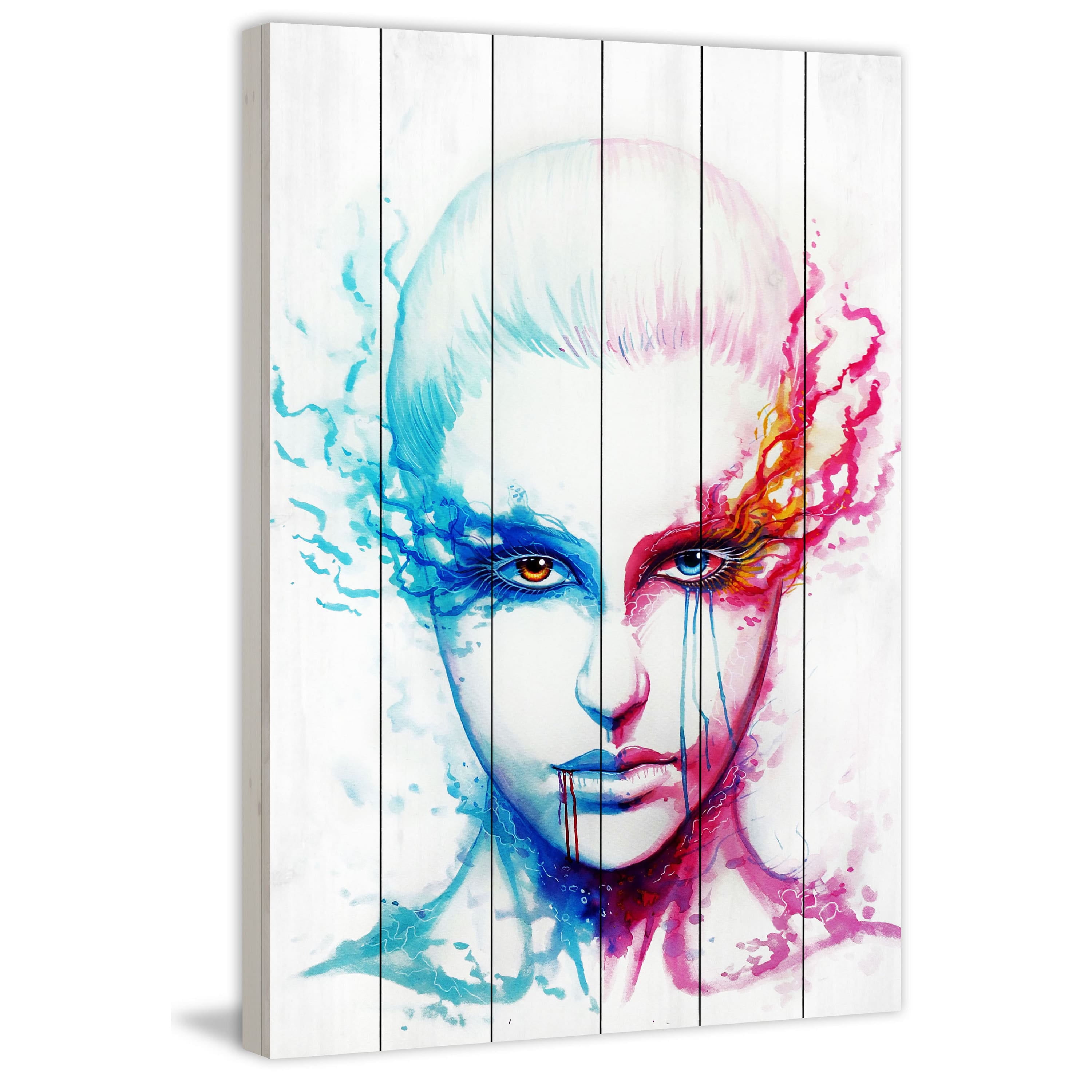 Marmont Hill "Bipolarity" Painting Print on White Wood