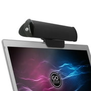 GOgroove USB Laptop Computer Speaker with Clip-On Portable Soundbar Design (Black)