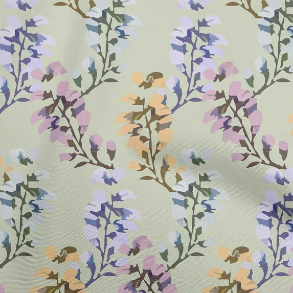 oneOone Silk Tabby Light Green Fabric Ocean Underwater Life Quilting Supplies Print Sewing Fabric By The Yard 42 Inch Wide