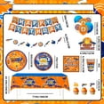 thumbnail image 3 of Dart War Party Decorations, 100pcs Dart War Theme Party Decorations & Tableware - Orange Plates Cups Napkins Tablecloth Cake Balloons ect Dart Party Supplies, 3 of 8