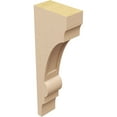 thumbnail image 5 of 3"W x 6"D x 18"H Thin Diane Rough Cedar Woodgrain TimberThane Corbel, Primed Tan, 5 of 6