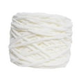 thumbnail image 2 of de chenilla grueso, hecho a mano, ligero, para decoración del hogar, , grueso y voluminoso, para sombreros, proyectos de crochet, suéteres, Blanco, 2 of 8