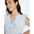 thumbnail image 2 of Time and Tru Women’s and Women’s Plus Flutter Sleeve Cotton Mini Dress, Sizes XS-4X, 2 of 6
