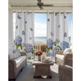thumbnail image 6 of Spring Hydrangeas Blackout Curtains for Bedroom Living Room Darkening Curtains 84 Inch Length 2 Panels Set Purple Floral Butterfly Leaves Window Curtain Window Treatment Grommet Drapes 42"x84", 6 of 9