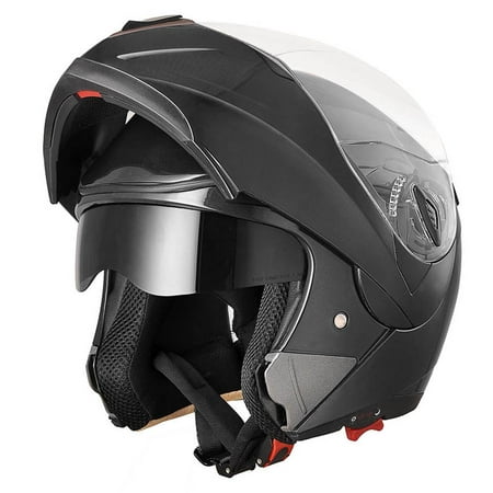 AHR Motorcycle Helmet Modular Flip up Full Face Dual Visor DOT Approved Motocross Color/Size (Best Budget Full Face Helmet Mtb)