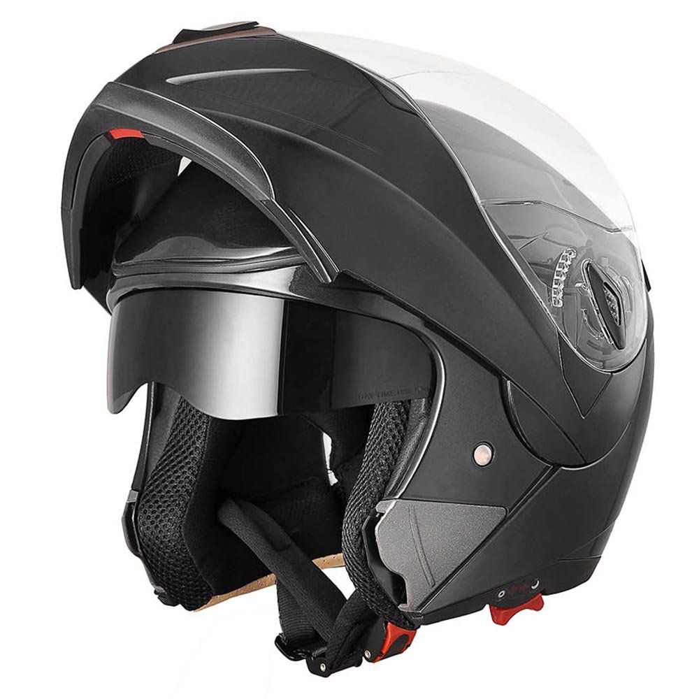 AHR Motorcycle Helmet Modular Flip up Full Face Dual Visor DOT Approved