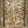 thumbnail image 1 of Ahgly Company Machine Washable Indoor Square Abstract Brown Sugar Brown Area Rugs, 7' Square, 1 of 7