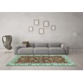 thumbnail image 3 of Ahgly Company Indoor Round Oriental Light Blue Traditional Area Rugs, 4' Round, 3 of 4