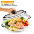 thumbnail image 4 of Microwave Tall Glass Plate Cover | Splatter Guard Lid with Easy Grip Silicone Handle Knob | 100% Food Grade | BPA Free and Dishwasher Safe | Fits Plates and Bowls 10 x 3 inches, 4 of 7