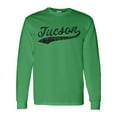 thumbnail image 4 of UGP Campus Apparel Tucson Baseball Script - Hometown Pride, Pitcher Long Sleeve T Shirt - 3X-Large - Green, 4 of 6